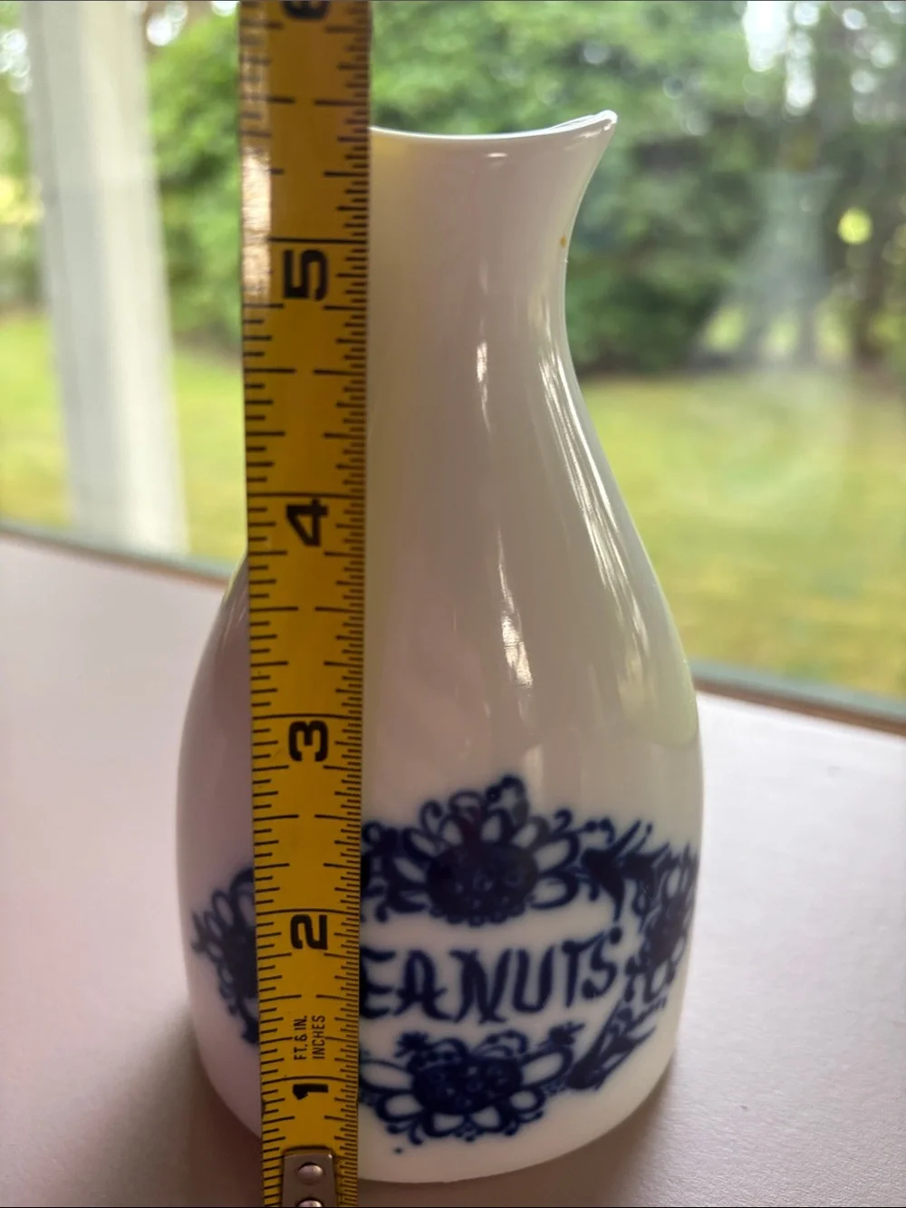 Porsgrund Peanuts Shaker with Blue and White Ceramic Vase from Norway